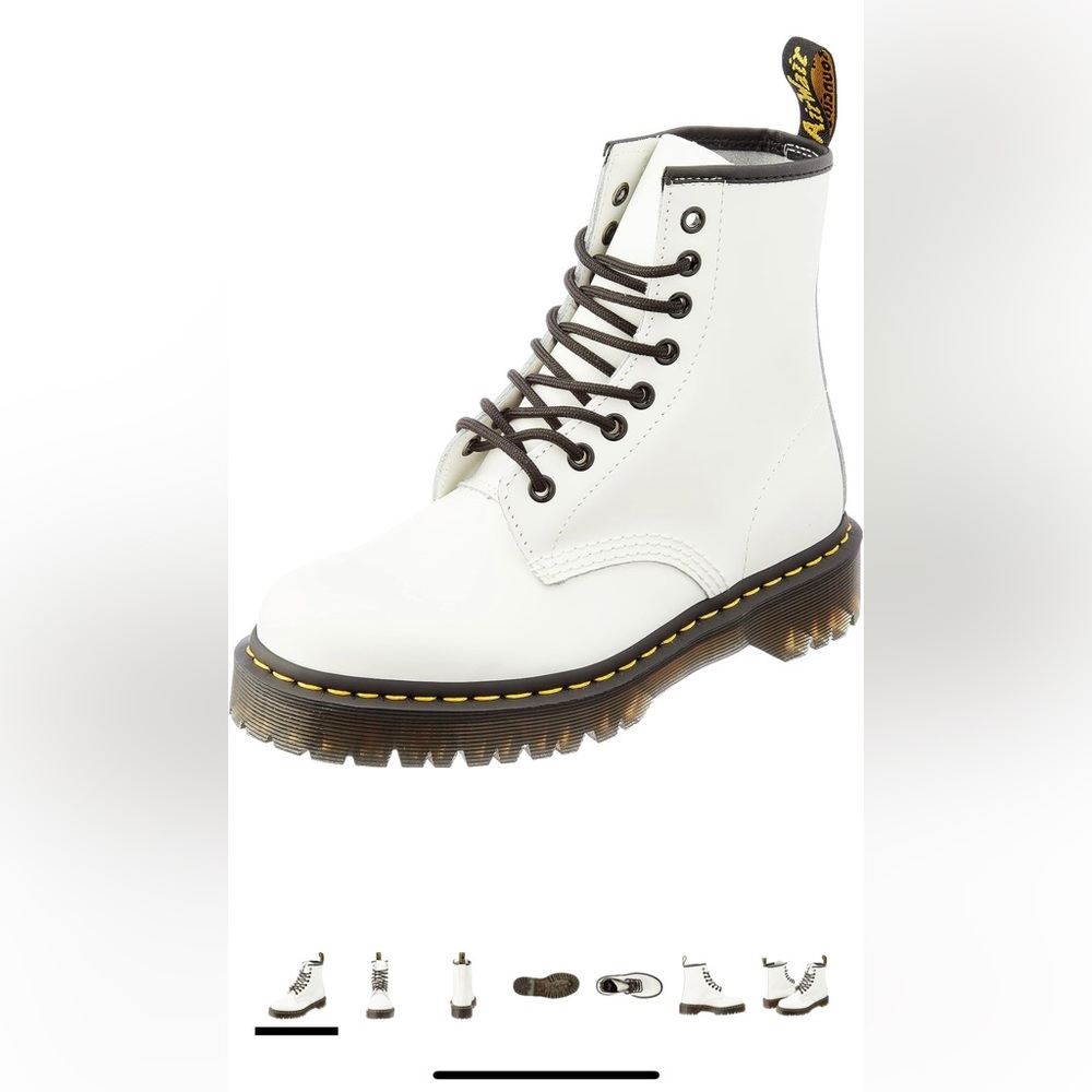 Size 5, white smooth leather, Dr. Martens